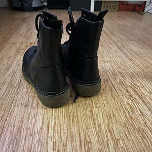 Black zip up boots